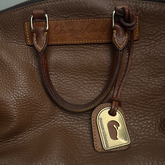Dooney & Bourke Genuine Florentine Vacchetta Leather Purse Brown Crossbody - Picture 2 of 15